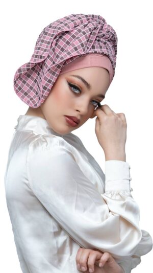 מטפחת משובצת ורוד