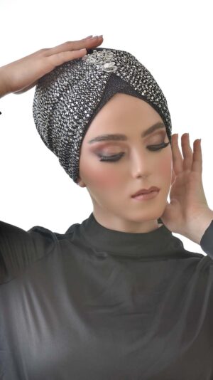 מטפחת תכשיט שחור כסף